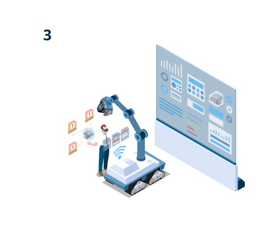 A image of a concrete sphere, balanced between two other larger spheres